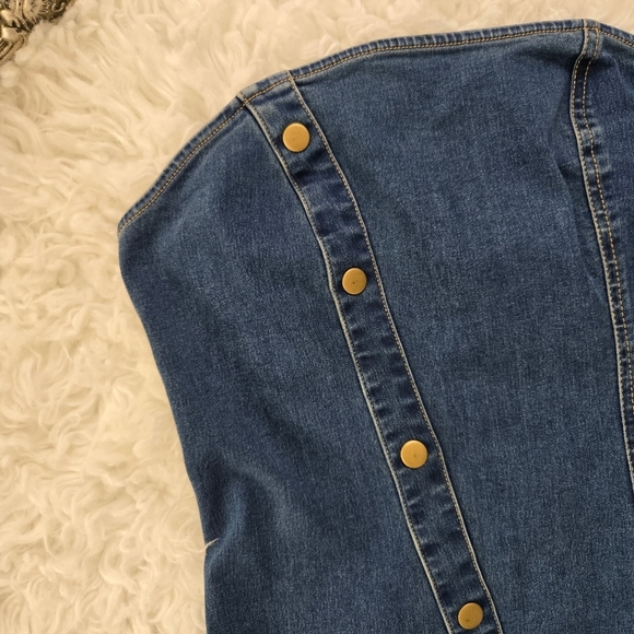 Urban Outfitters Denim Tube Mini Dress Indigo. Size Medium. New without tags. - Picture 4 of 9